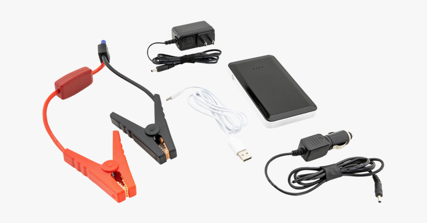Portable Car Battery Jump Starter & Phone Charger 

 - Usb Cable, HD Png Download