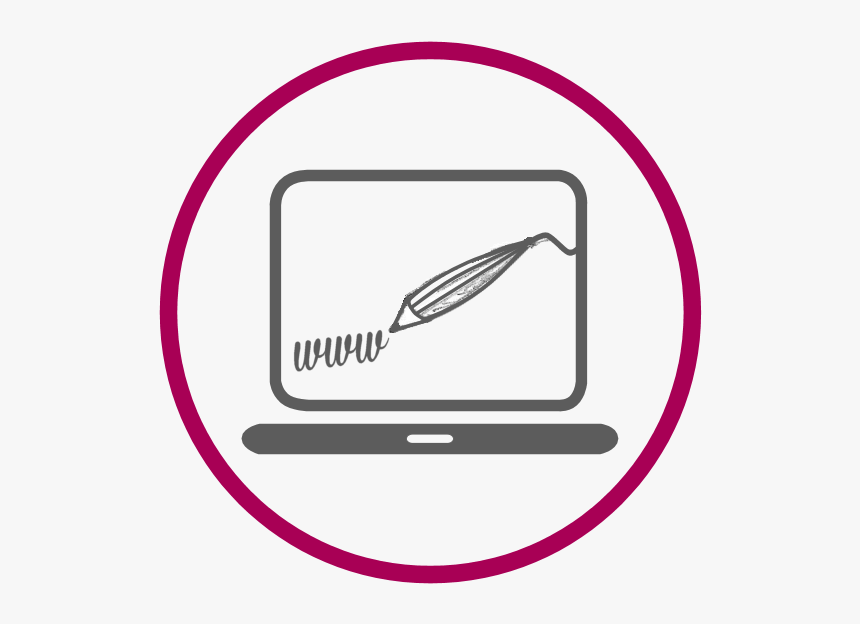 Web Design Icon Showing Pen On Screen - Line Art, HD Png Download