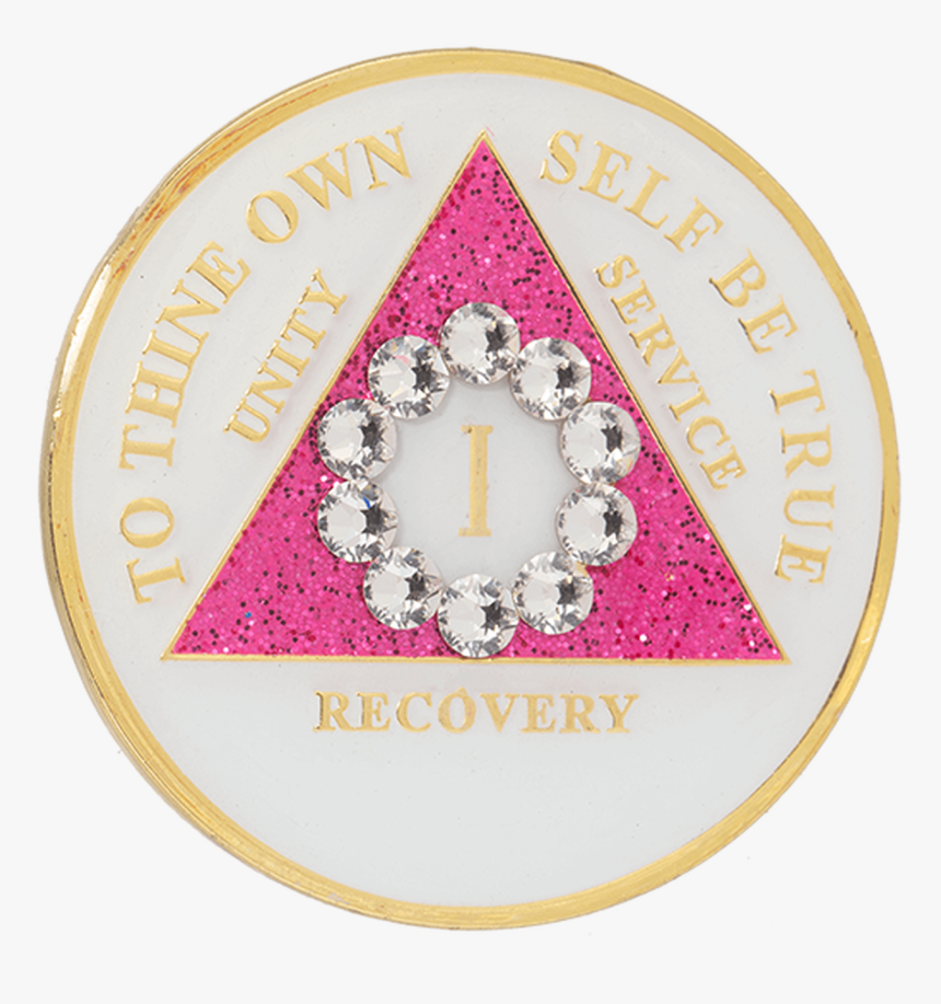 Aa Glow In Dark, Pink Glitter W/ Bling Medallion, HD Png Download