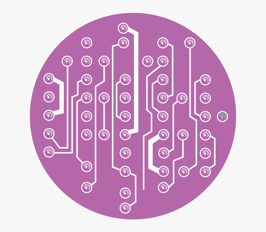 Apollo Design 0080 Circuit Board Glass Pattern C1-0080 - Circle, HD Png Download