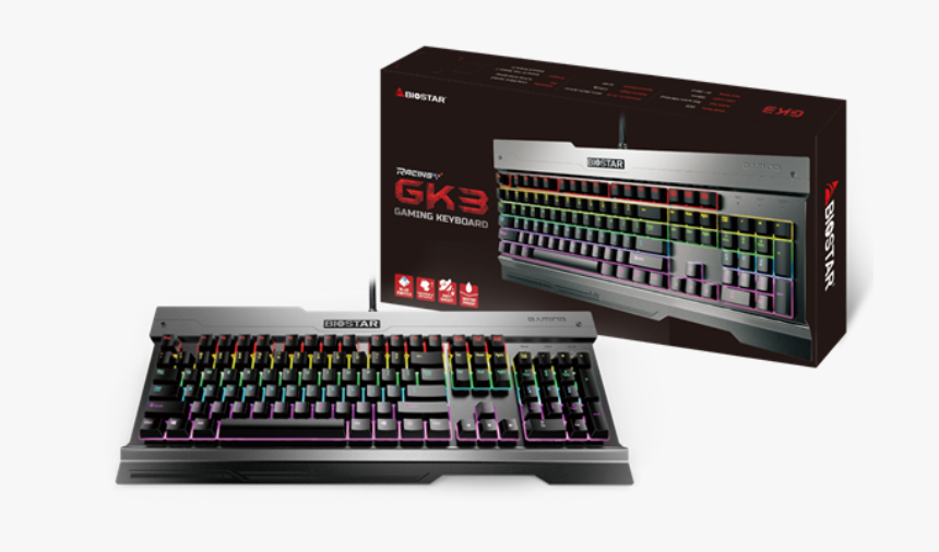 Biostar Gk3 Mechanical Gaming Keyboard, HD Png Download