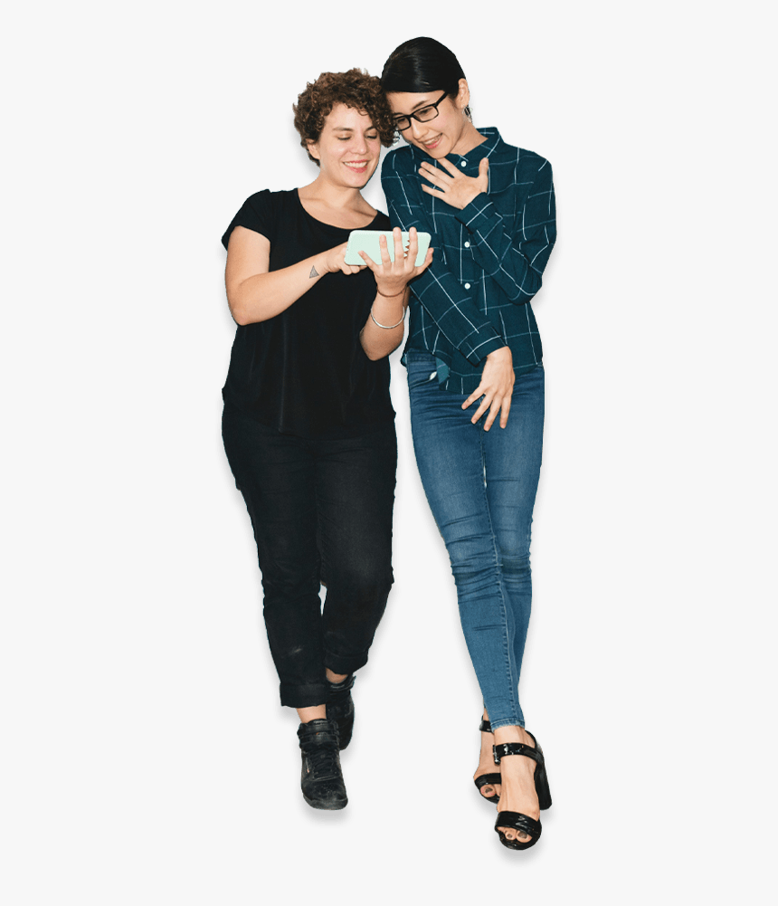 People Watching A Phone - Discussion Women, HD Png Download