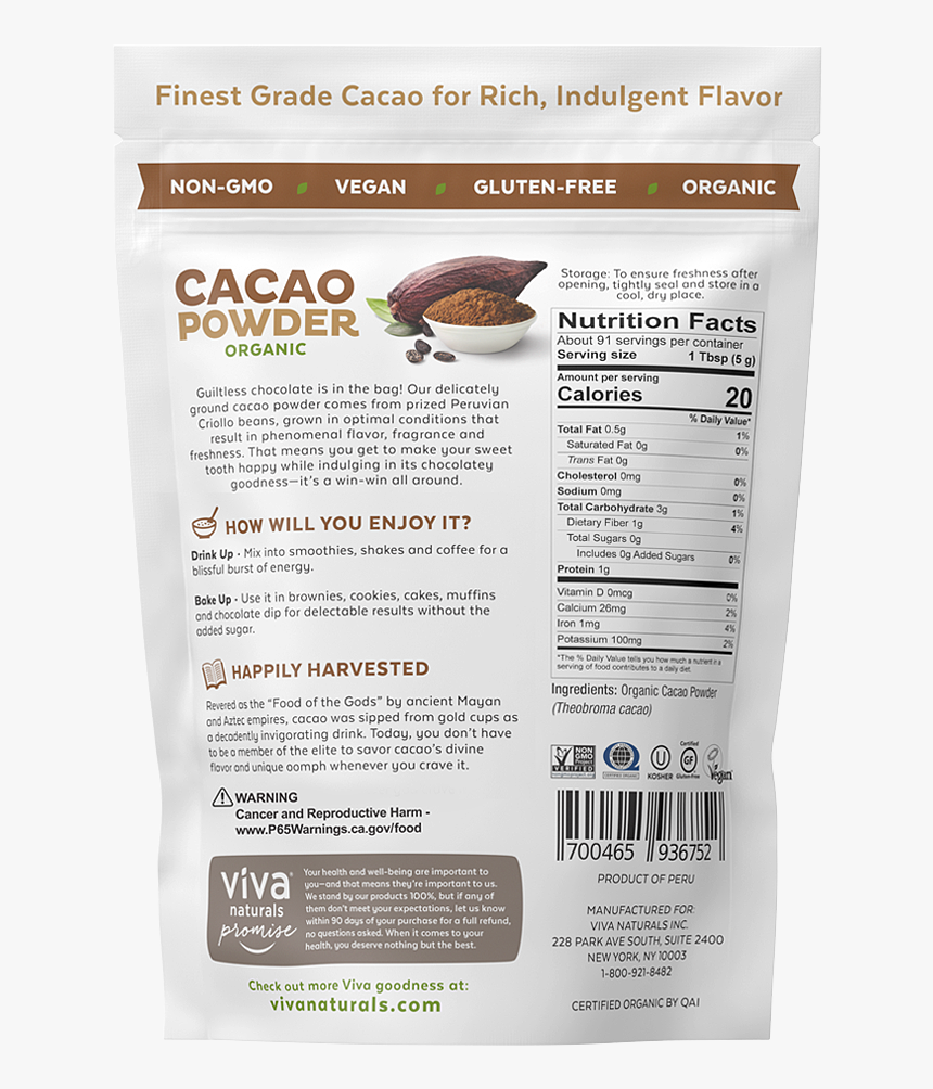 Cacao Powder 
 Class - Paper, HD Png Download