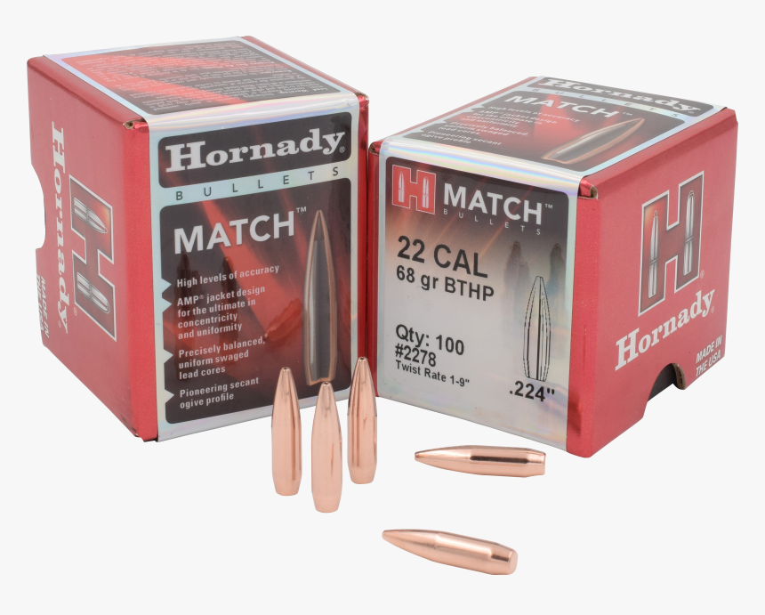 Hornady Match Rifle Bullets - Bullet, HD Png Download