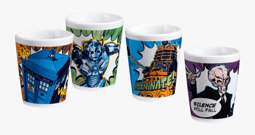 Doctor Who 4 Piece Shot Glass Set - Doctor Who, HD Png Download