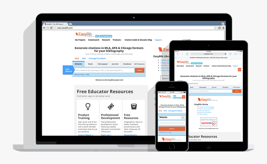 Easybib Automatically Creates Citations For Your Bibliography - Easybib, HD Png Download