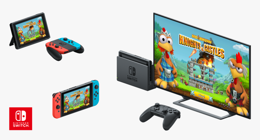 Nintendo Switch Collage - Moorhuhn Knights & Castles, HD Png Download