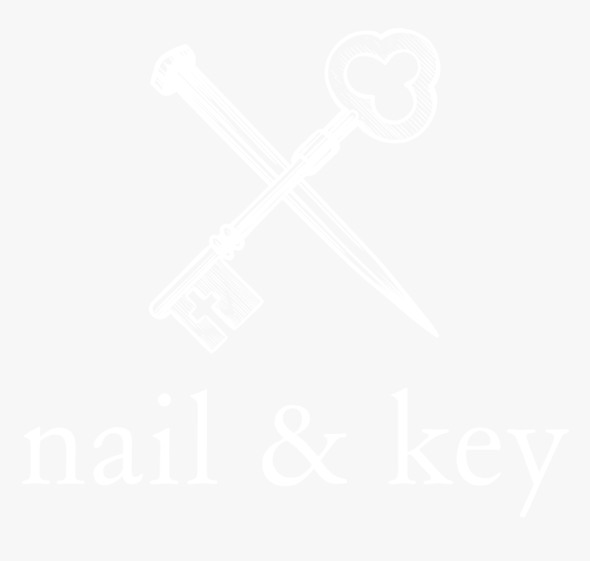 Nail&keylogo-white - Jhu Logo White, HD Png Download
