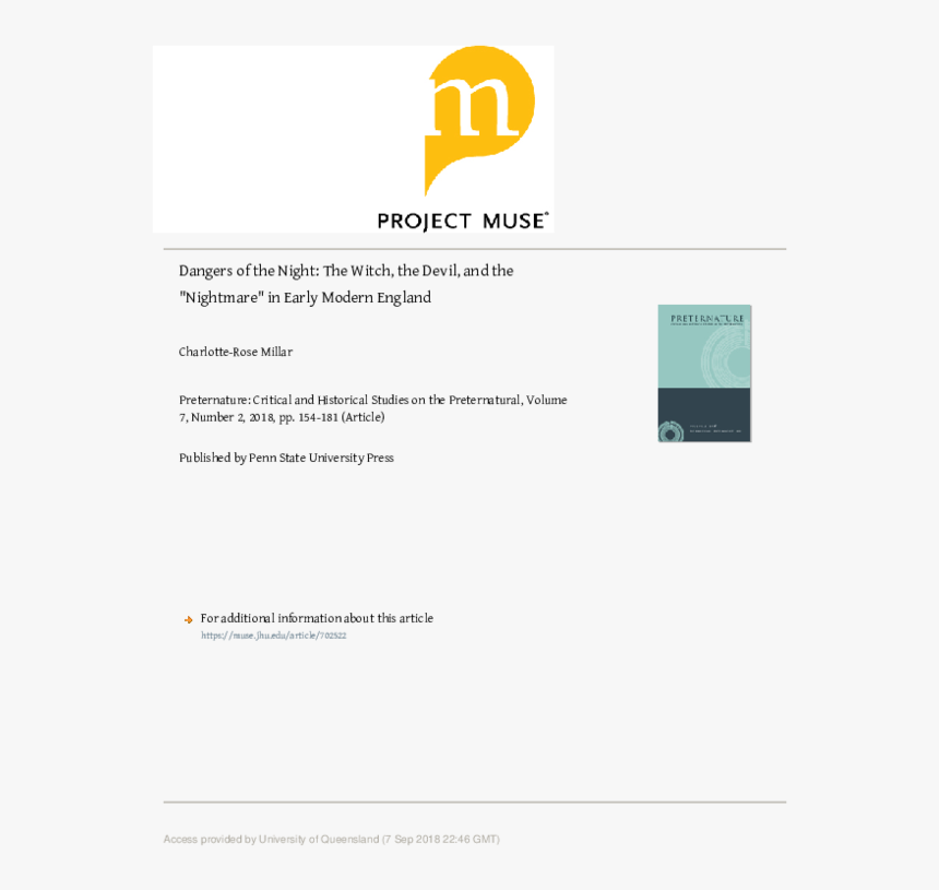 Project Muse, HD Png Download