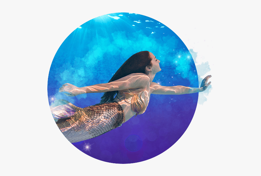 Mermaid Swimming - Underwater, HD Png Download