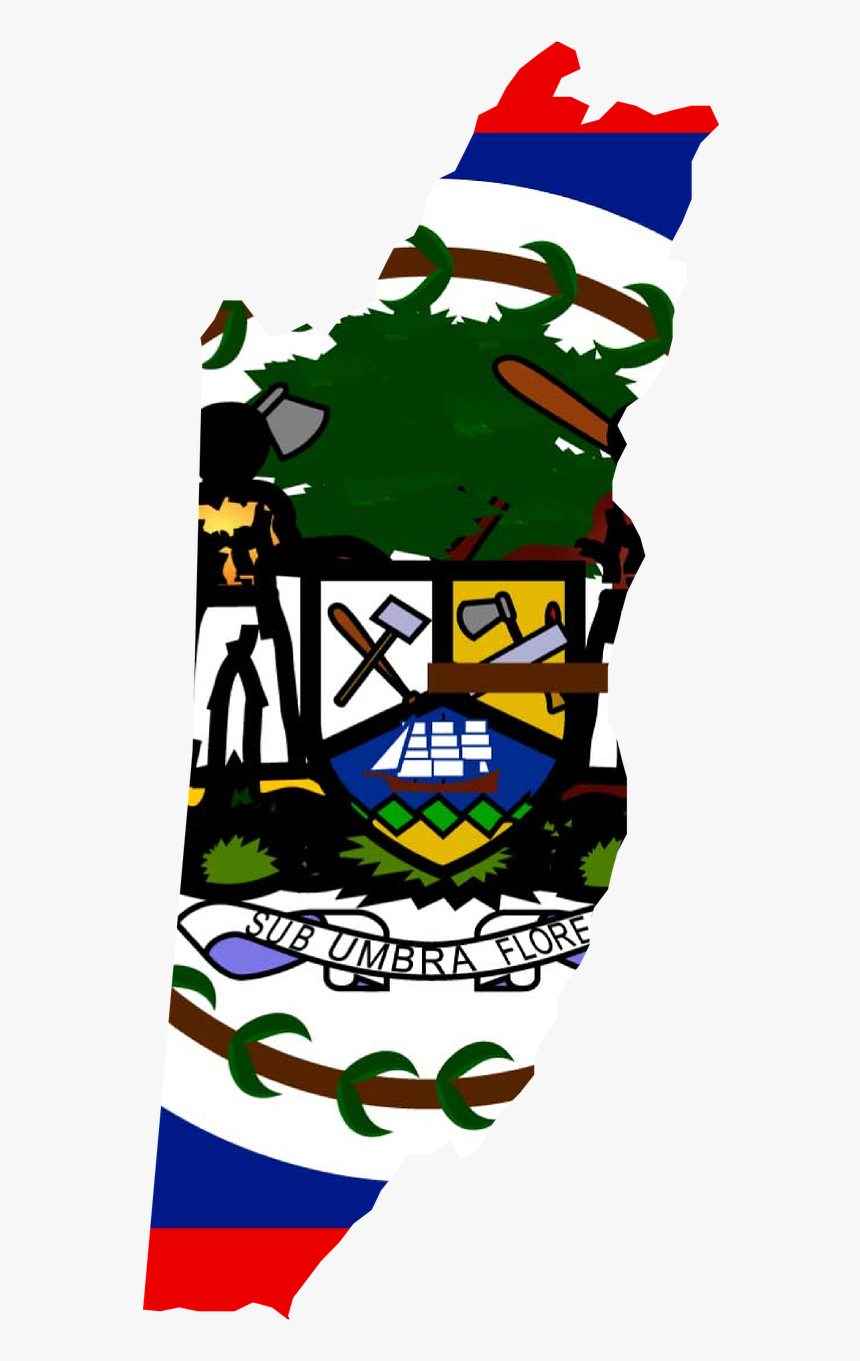 Mapa De Belice Con Su Bandera, HD Png Download