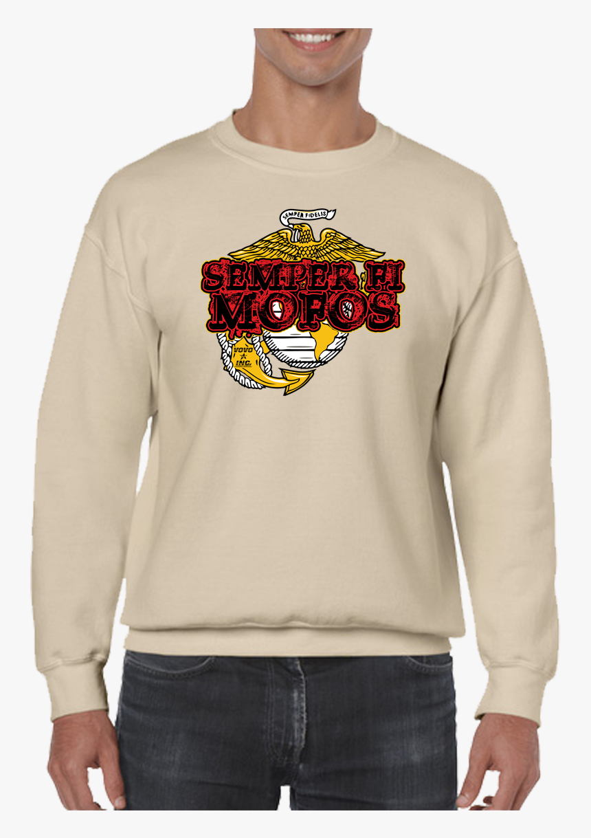 Semperfi Mofos Marine Brotherhood Crew Neck Sweatshirt - Gildan G18300 Heavy Blend, HD Png Download