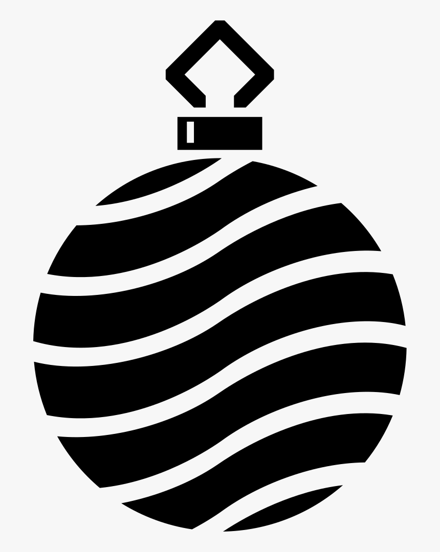 Simple Tree Bauble Silhouette - Silhouette Christmas Images Png, Transparent Png