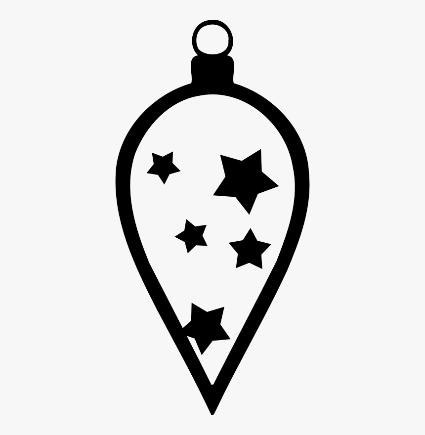 Simple Tree Bauble Silhouette - Christmas Tree Colour Silhouette, HD Png Download