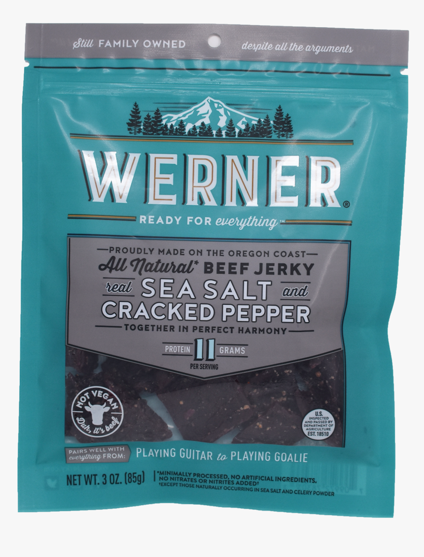 All Natural Sea Salt & Cracked Pepper Beef Jerky 
 - Chocolate, HD Png Download
