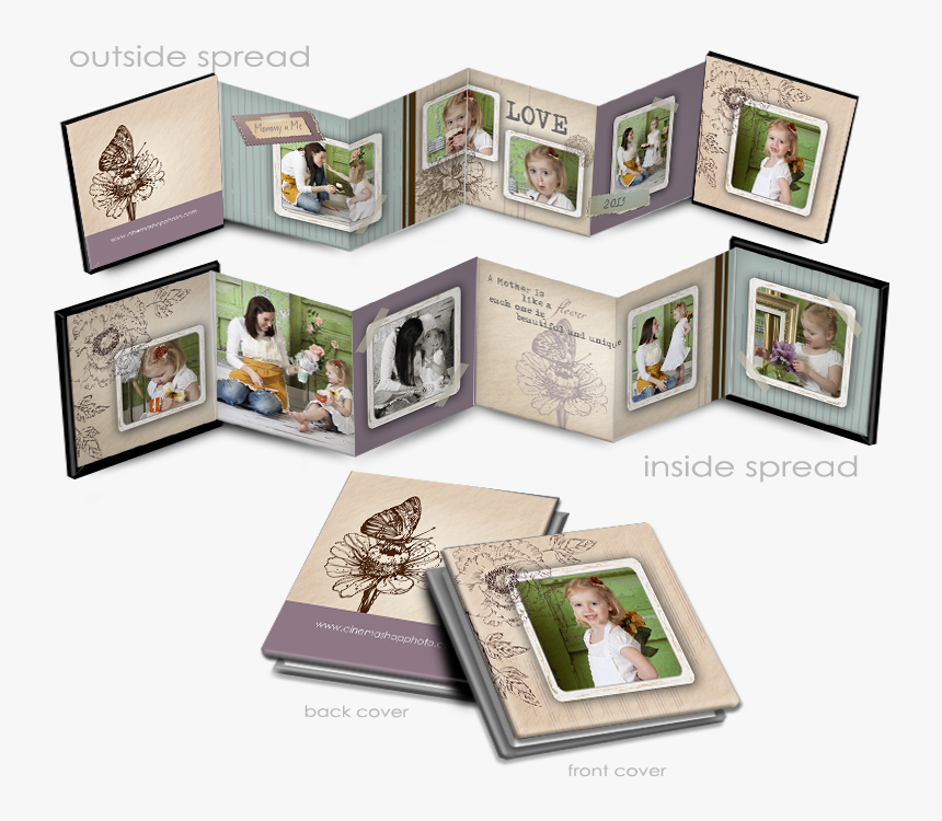 Shabby Chic Mothers Day Accordion Book - Accordion Frames, HD Png Download