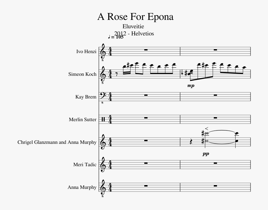 A Rose For Epona Slide, Image - Flute Sheet Music Elmo's World, HD Png Download