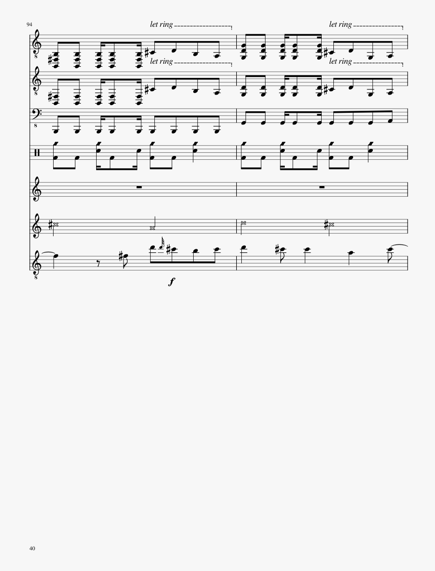 A Rose For Epona Slide, Image - Lonely Together Avicii Sheet, HD Png Download