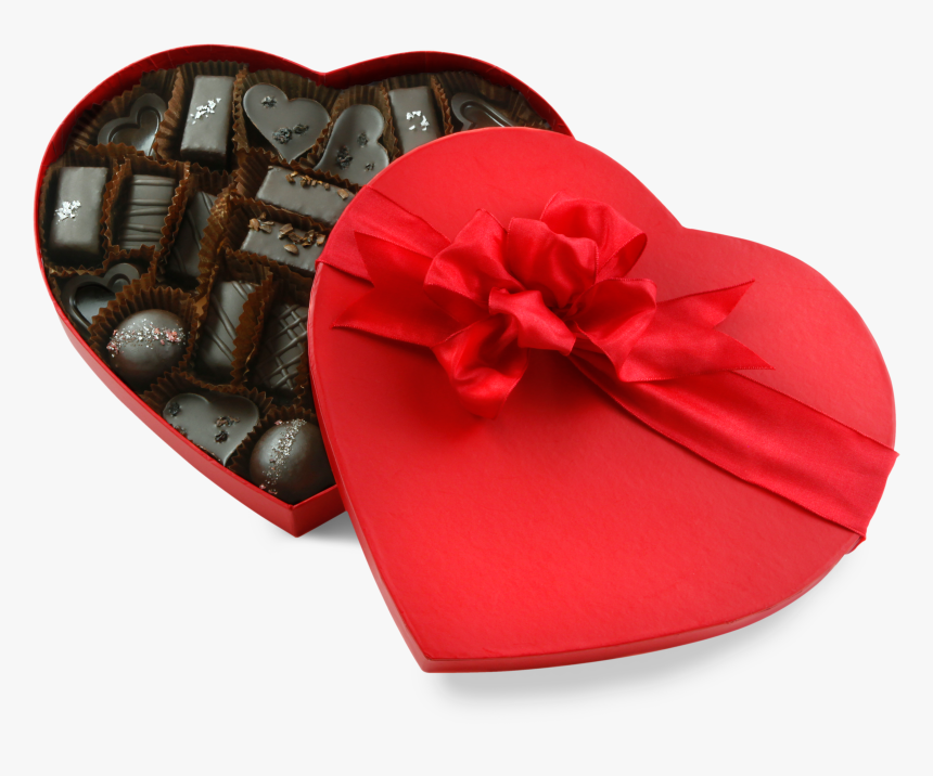 Valentines Day Gift Heart Box Of Chocolates, HD Png Download