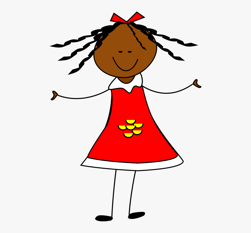 Clip Art Girl In Dress, HD Png Download