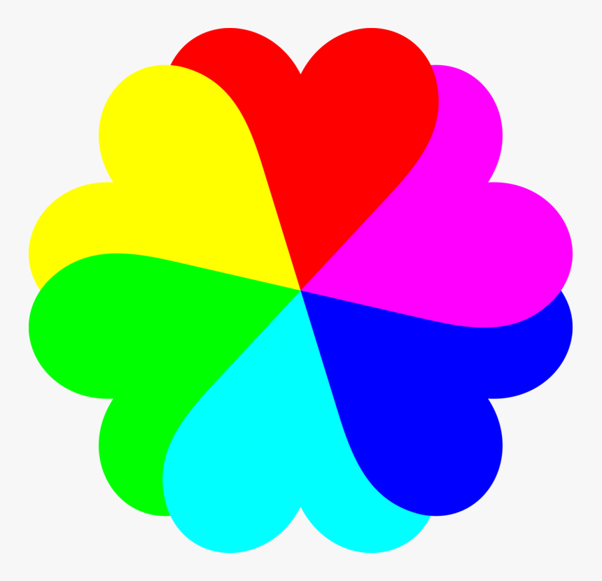 Heart,flower,leaf - Heart Color Wheel, HD Png Download