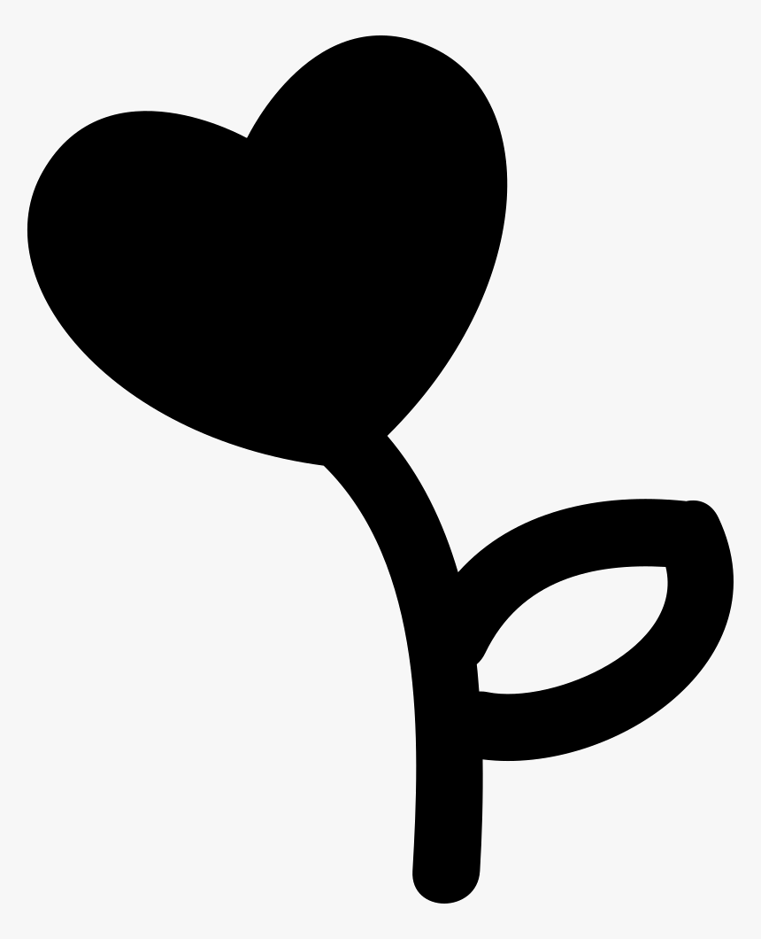 Heart Shaped Flower - Flor En Forma De Corazon Png, Transparent Png