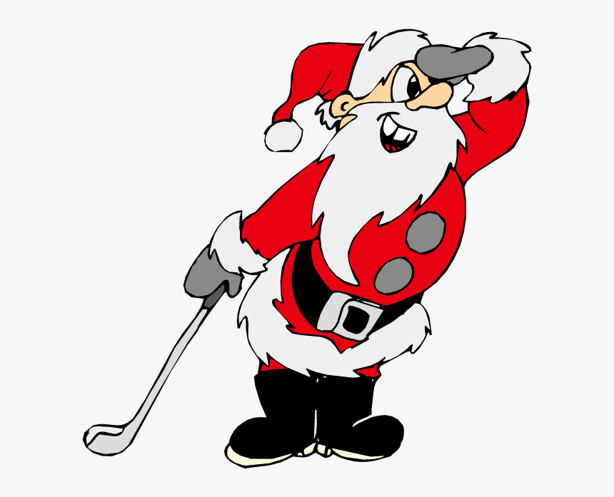 2018 Golf Scramble Â - Santa Golfing Clipart, HD Png Download