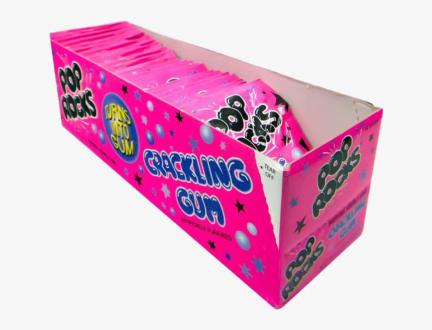 Pop Rocks Popping Bubble Gum 24 Ct Box - Box, HD Png Download