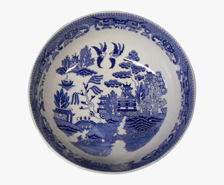 Blue Willow Large Salad Bowl, HD Png Download