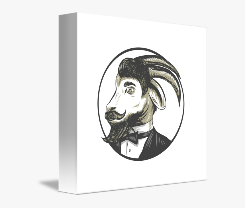 Goat With Beard Cartoon, HD Png Download