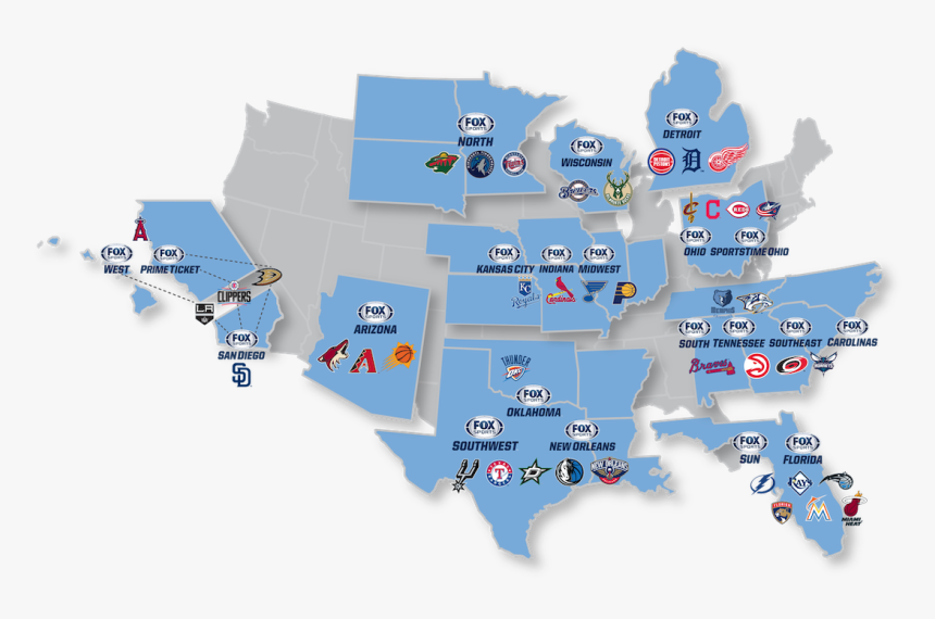Fox Sports Rsn Map - Us Should Be Divided, HD Png Download