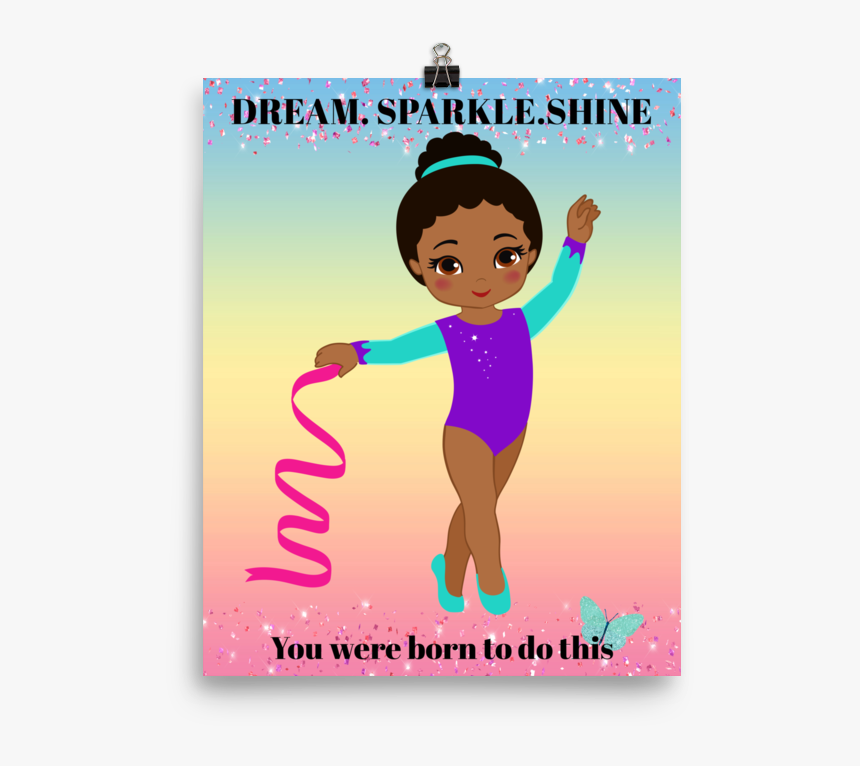 African American Gymnastics Poster - Gymnast, HD Png Download