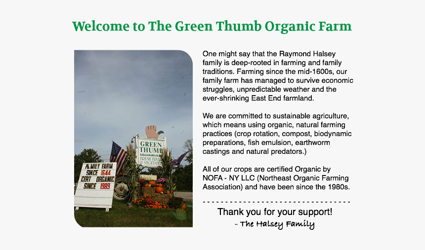 Welcome To The Green Thumb Organic Farm ﷯one Might - House, HD Png Download