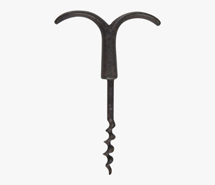 Vintage French Iron Corkscrew - Vintage Corkscrew Png Transparent, Png Download
