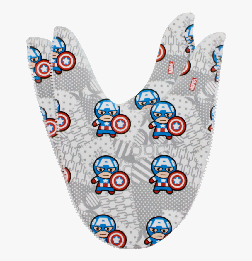 Captain America Kuwaii Mix N Match Zlipperz Set - Smile, HD Png Download