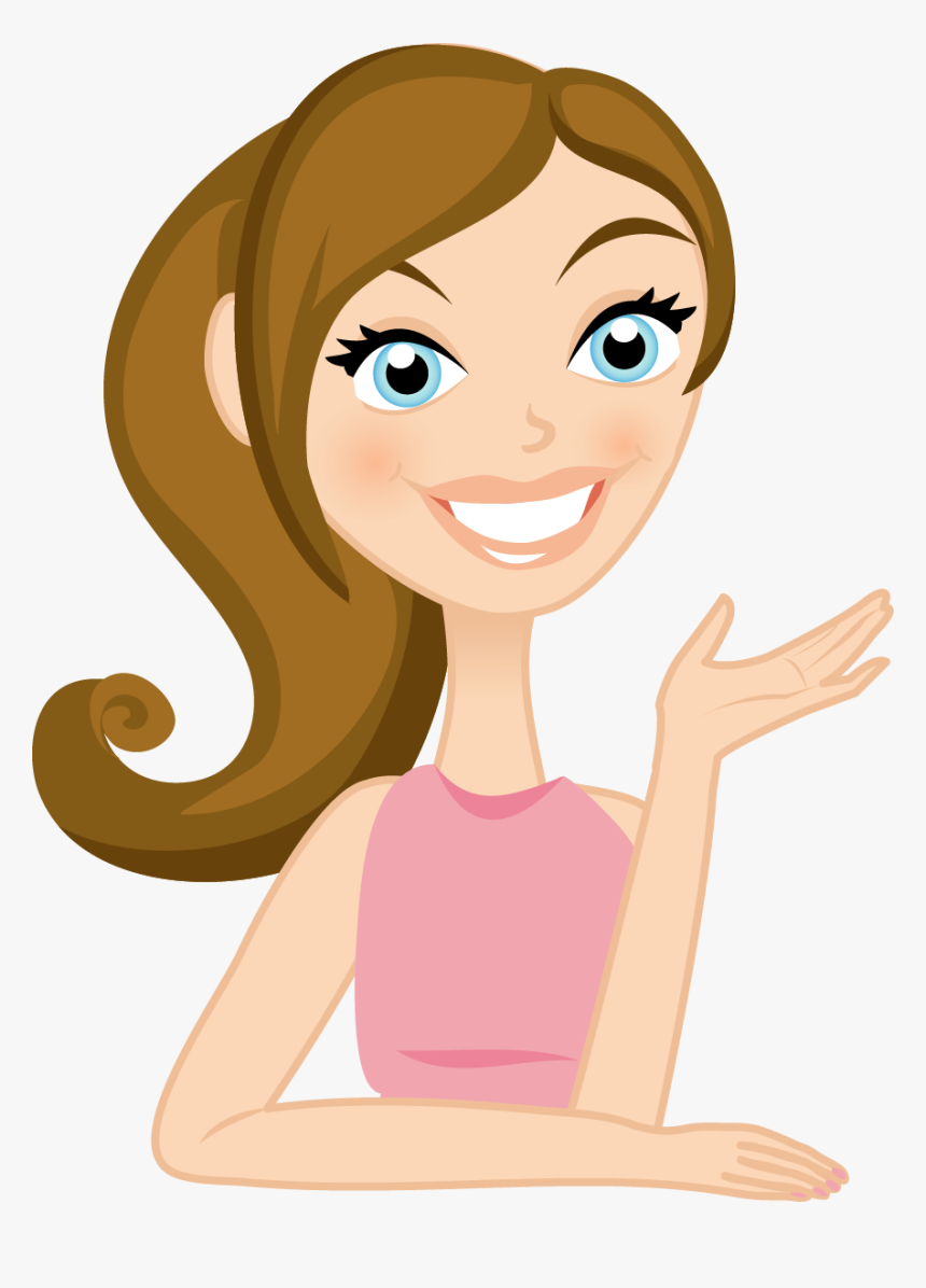 Jwi Girlhellogesture - Cartoon, HD Png Download