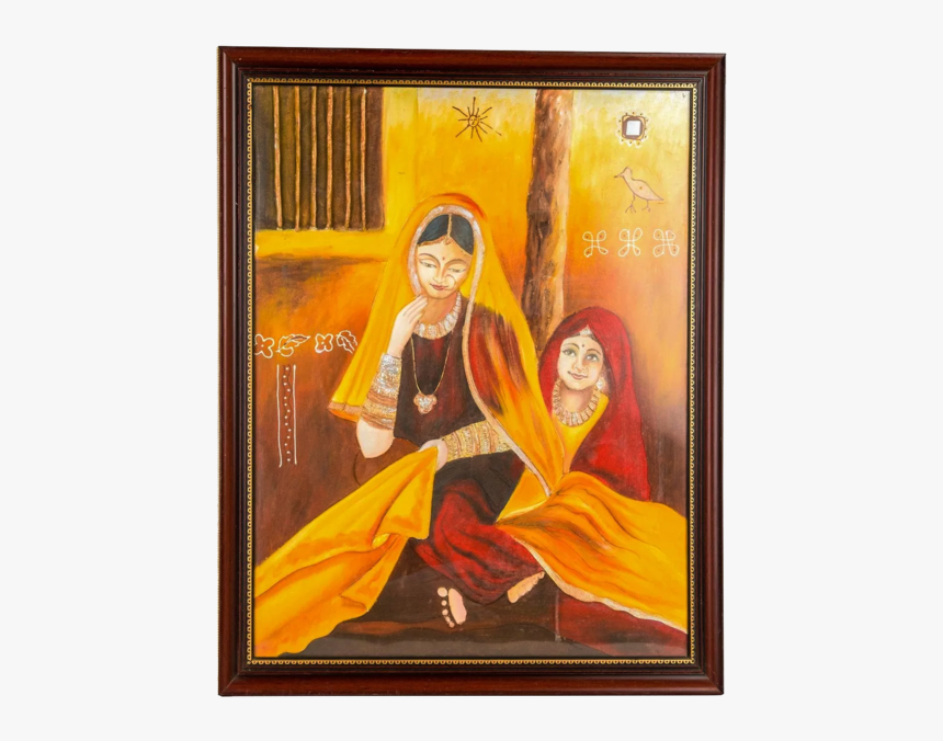 Mangala Art 2 Ladies Wall Decor Without Glass Canvas - Picture Frame, HD Png Download