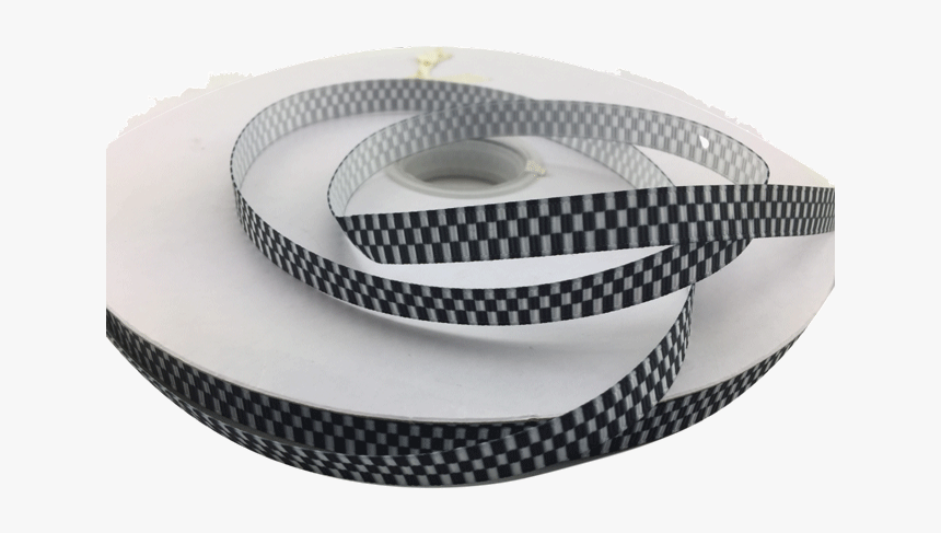 Ribbons [tag] Black And White Checker Printed Ribbons, - Circle, HD Png Download