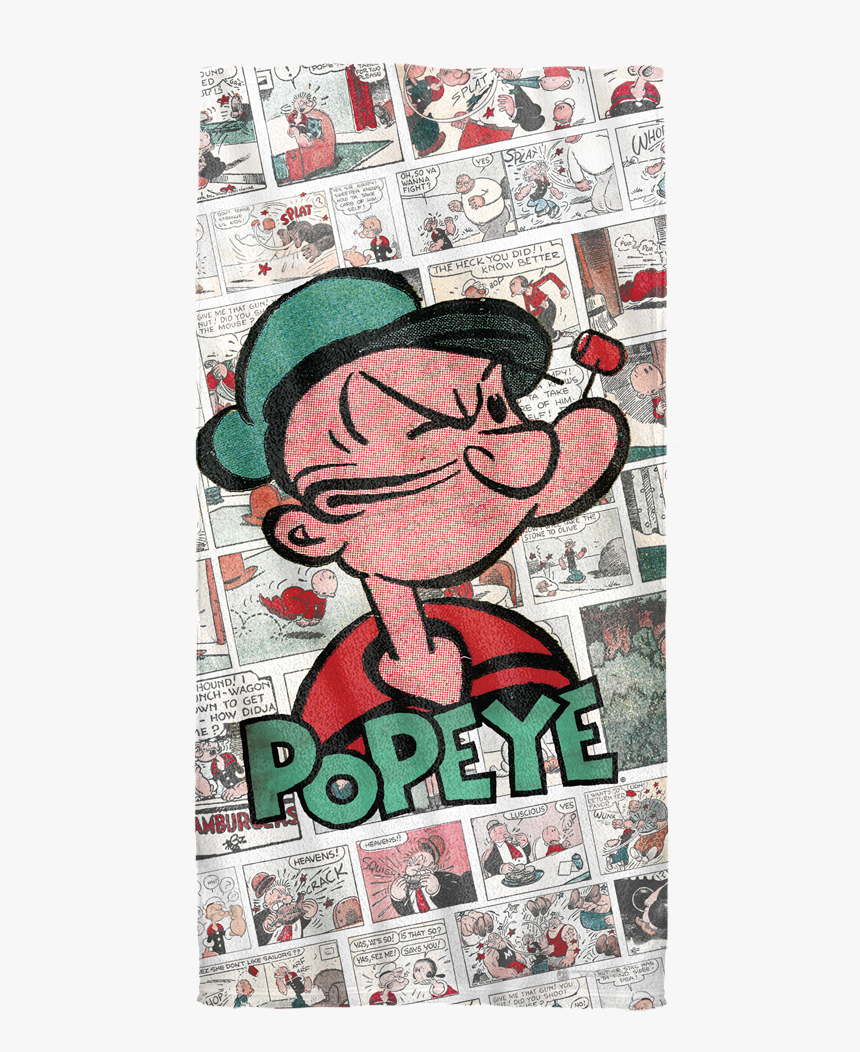 Comic Pages Popeye Towel - Poster, HD Png Download