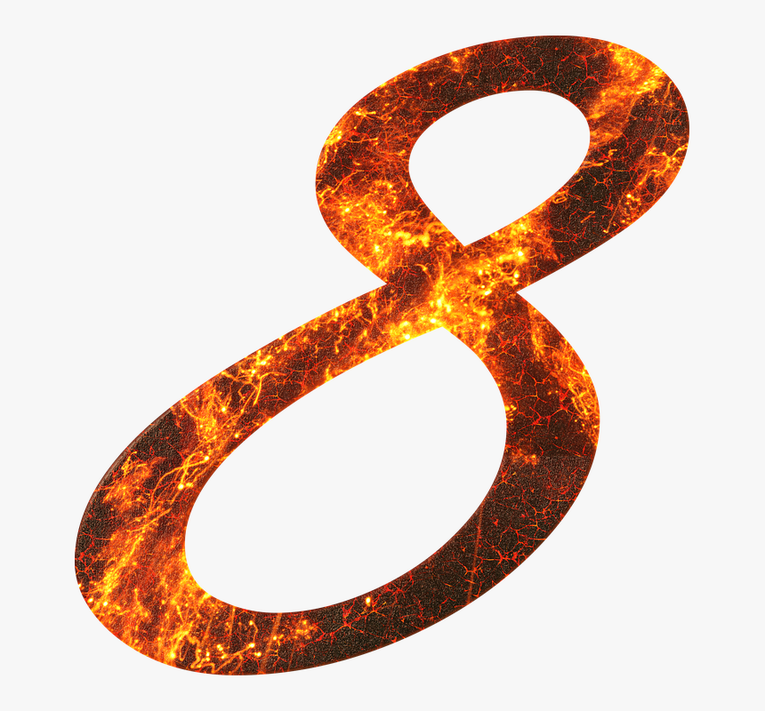 Number 8 Fire Png, Transparent Png