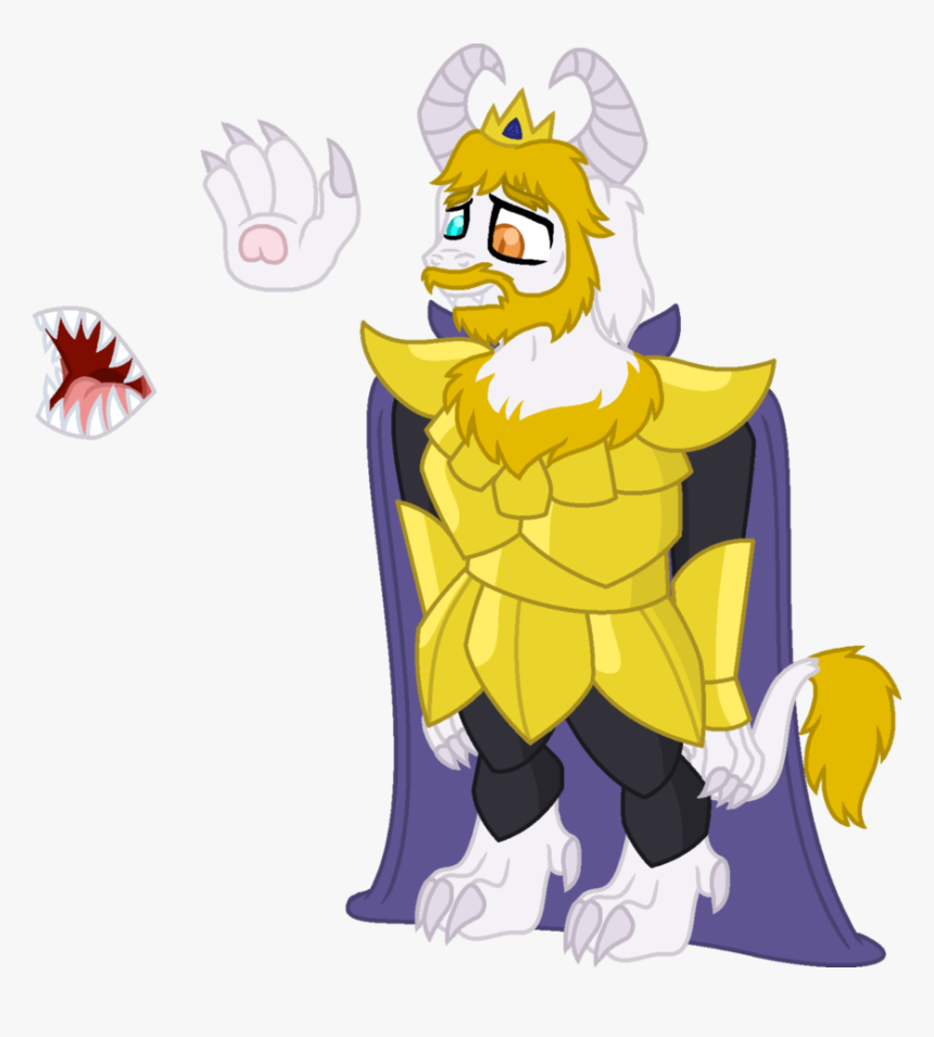 King Asgore Dreemurr Fanart With Armor Full Body, HD Png Download