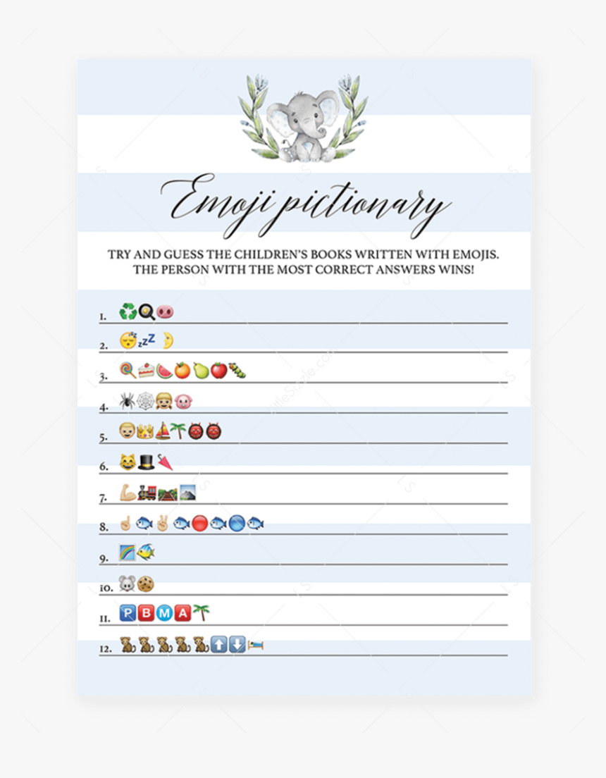 Transparent Boy Emoji Png - Emoji Baby Shower Game, Png Download