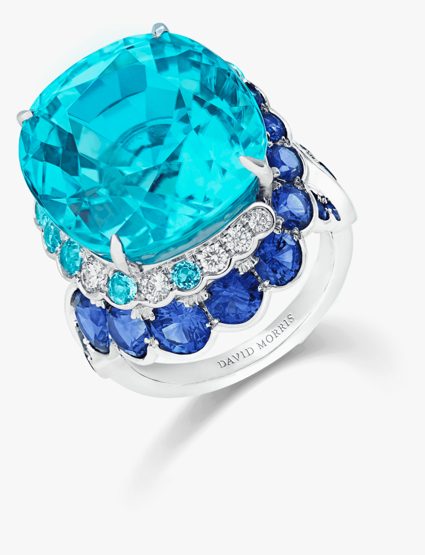 Paraiba Tourmaline Ring 11 09 - Crystal, HD Png Download