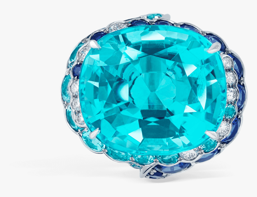 Paraiba Tourmaline Ring 11 09 1155 - Diamond, HD Png Download