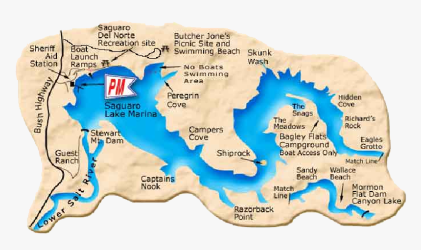 Saguaro Lake Az Fishing, HD Png Download