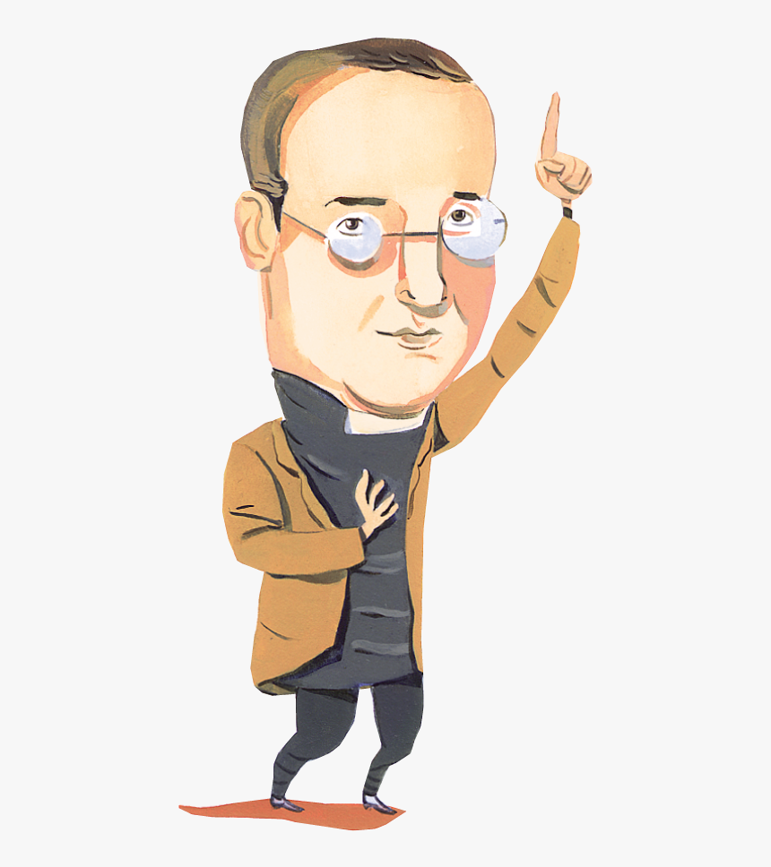 Illustration Of George Lemaitre With Finger Pointing - Cartoon, HD Png Download