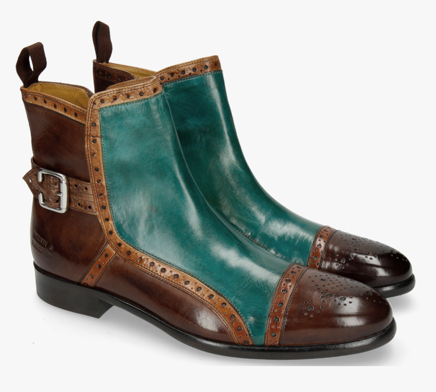 Ankle Boots Henry 2 Dark Brown Tan Green - Melvin Et Hamilton Rico 5, HD Png Download