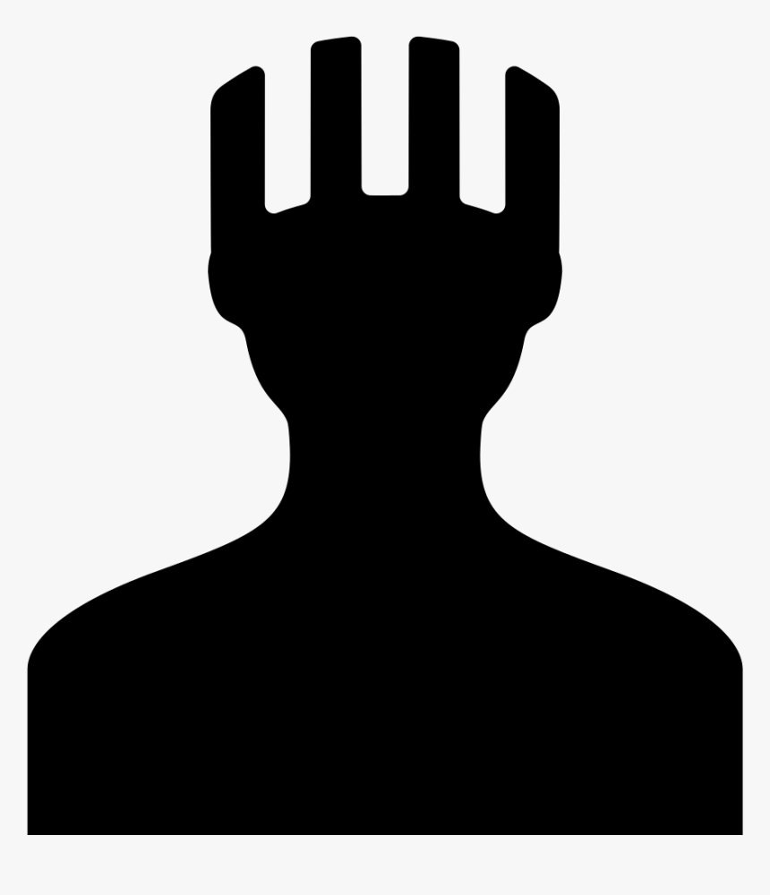 Man With Striped Hat - Silhouette, HD Png Download