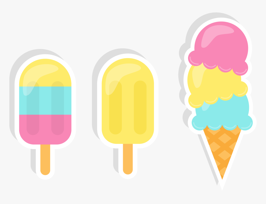 Transparent Ice Cream Cone Clipart Png - Ice Cone Drawing Sticker, Png Download