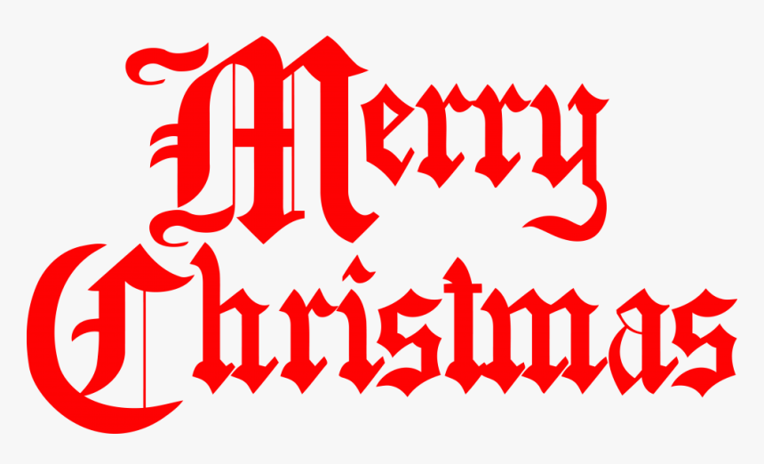 Christmas Merry Christmas Italic Text Clipart Png - Merry Christmas The Word, Transparent Png